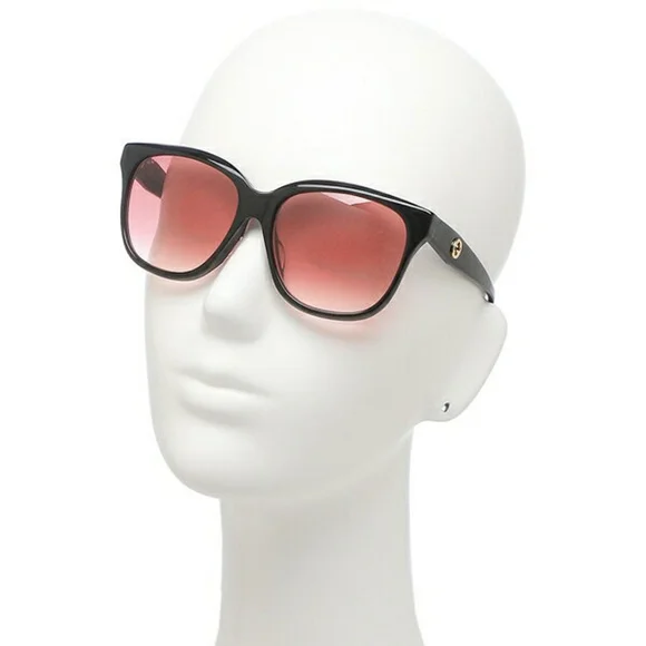 ? - New- Gucci Sunglasses Women\'s GG0800SA 002 Black/Red Gradient Lenses 56mm New- Gucci Sunglasses Women main image 3